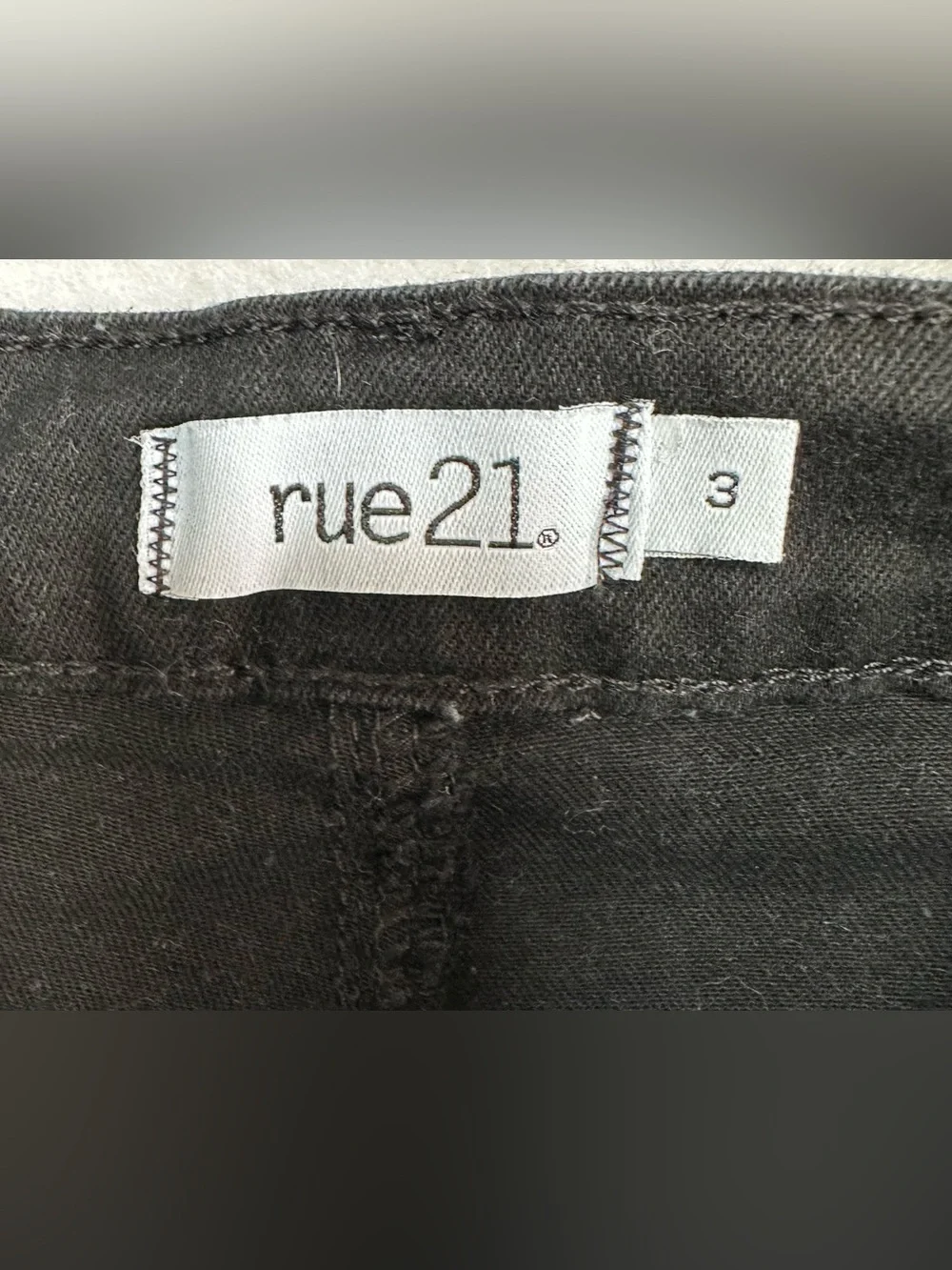 Rue21 Black Distressed Denim Shorts